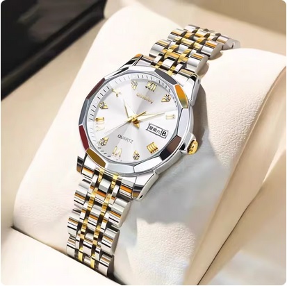 Women's Tremolo hot fashion double calendar steel belt waterproof automatic watch - Image 2