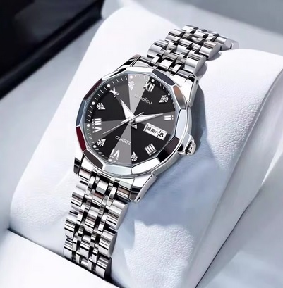 Women's Tremolo hot fashion double calendar steel belt waterproof automatic watch - Image 3